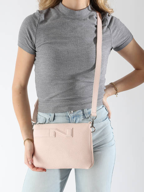 Cross Body Tas Milano Leder Nathan baume Roze n city 3 ander zicht 1